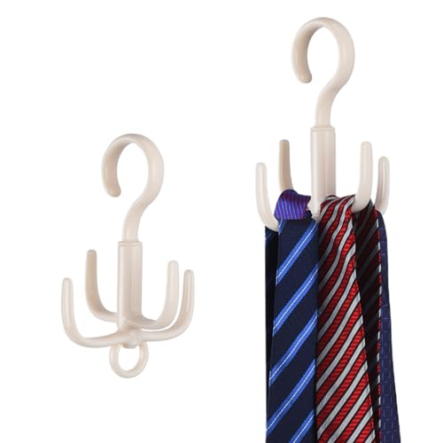 360° Rotatable Tie Hanger Organizer - 2 Piece Set for Closet