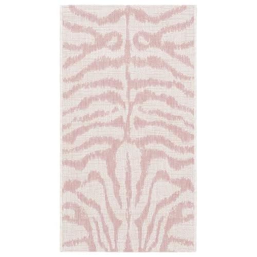 Safavieh Courtyard Collection 2' x 3'7" Ivory/Pink CY8444 Indoor/-Outdoor Non-Shedding Easy-Cleaning Patio Backyard Porch Deck Mudroom Area-Rug