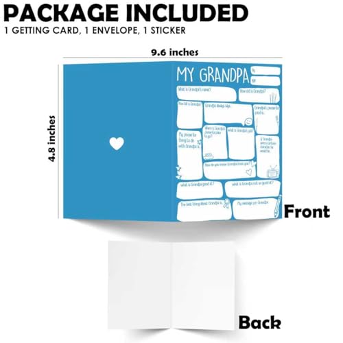 Personalized Grandpa Birthday Card with Envelope & Stickers
