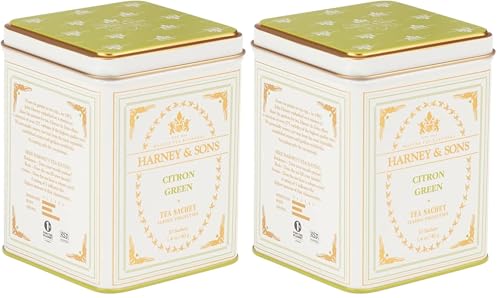 Harney & Sons Citron Green Tea - 20 Pyramid Sachets, Pack of 2