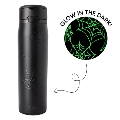 Simple Modern Halloween Mesa Loop Water Bottle with Straw | 24oz Cup Holder Friendly Insulated Stainless Steel Bottles for Travel, Sports and School | Spiderwebs