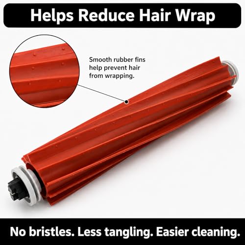 2-Pack Rubber Roller Brush Replacement for Roborock Q Revo & S7 Series