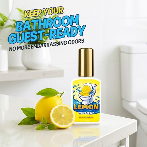 Aqua Blance Toilet Spray for Poop, Lemon Odor Eliminator 2 Fl Oz (Pack of 2)