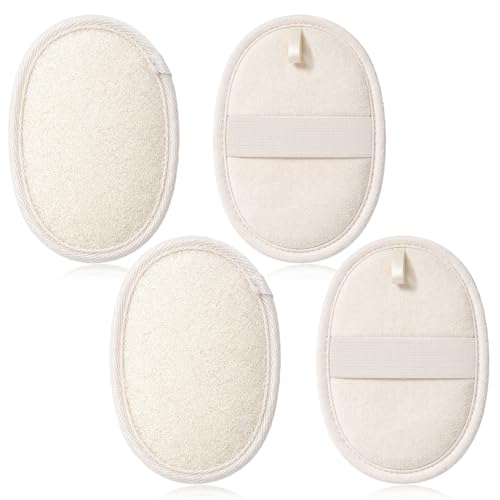 Natural Loofah Body Exfoliating Sponge Scrubber 4 Pack