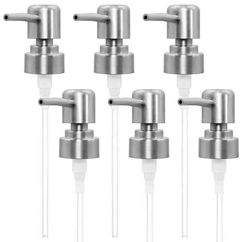 Philbinden 6-Pack Silver Soap Dispenser Pump Replacements, 28/400 Neck Size