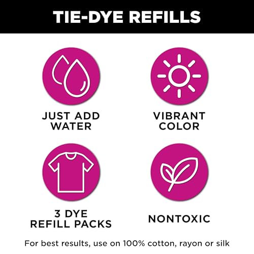 Tulip One-Step Tie-Dye Kit Refill Pack - Fuchsia Dye (3 Pack)