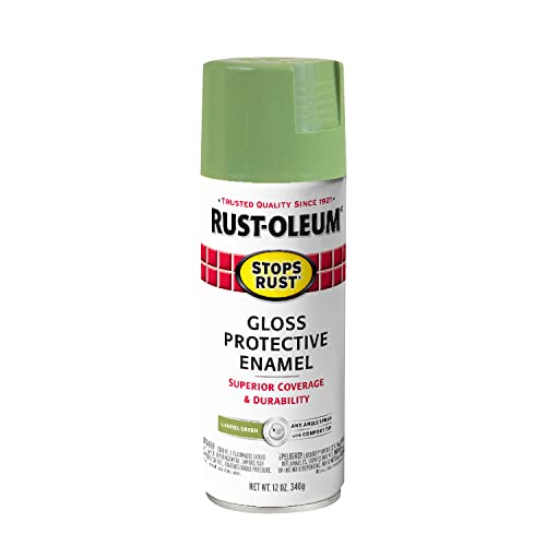 Rust-Oleum Stops Rust Protective Enamel Spray Paint, Gloss Laurel Green, 12 oz