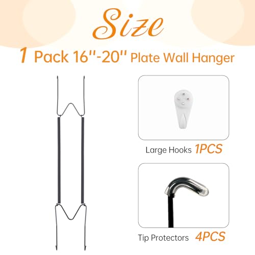 Bilillo Black Plate Hangers for 16-20 Inch Plates - Heavy Duty