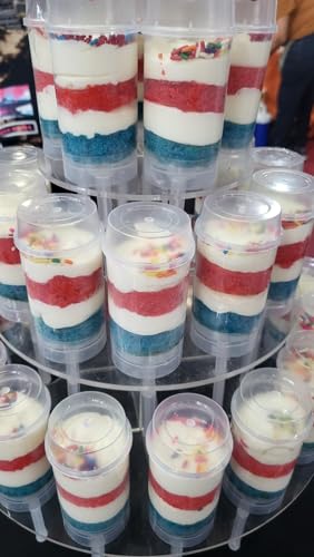 Cake Push Pop Containers with Lids - 10 Pack Food-Grade Dessert Molds