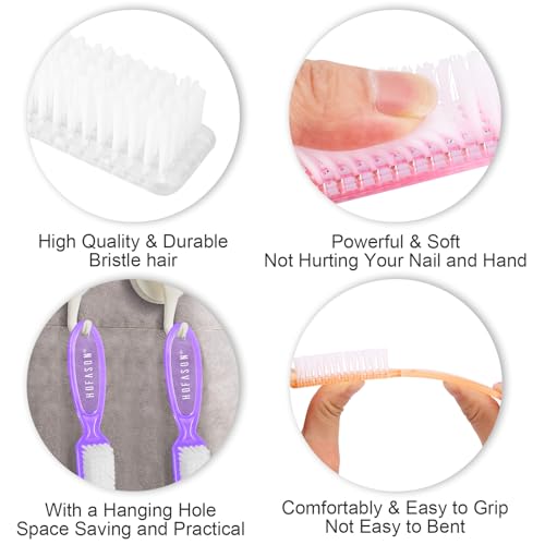 HOFASON 6 Pack Nail Brush for Cleaning Fingernails and Toes