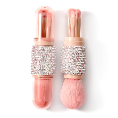 WOKOTO 4-in-1 Rhinestone Nail Dust & Makeup Brush Set