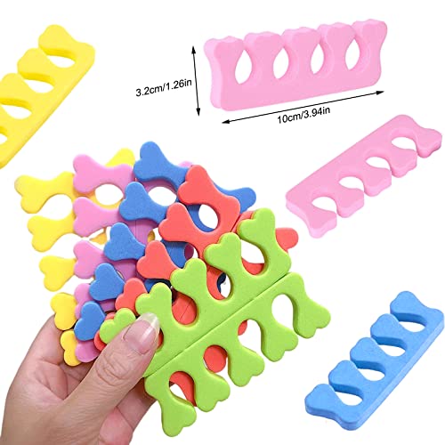 Tuojecuk 10pcs Soft Sponge Toe Separators for Pedicure and Nail Polish