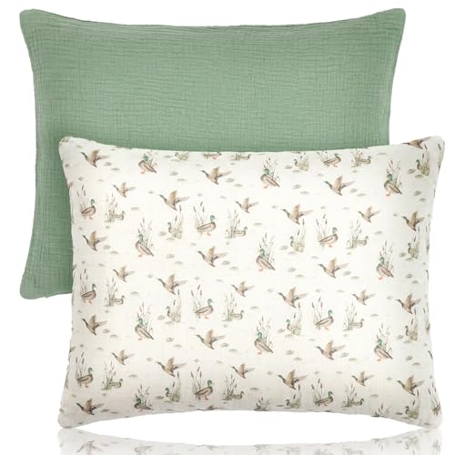 Mallard Duck Toddler Pillowcase 2-Pack, 100% Cotton, 13x18