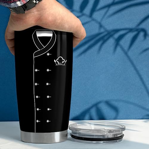 Chef Insulated Stainless Steel Tumbler 20oz Travel Mug - Gift for Men Women