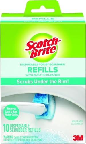 Scotch-Brite Toilet Scrubber Refills - 10 Pack for Deep Cleaning