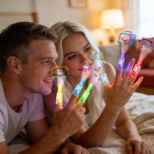 24PCS 80s Finger Lights Party Favors - Neon Glow Designs