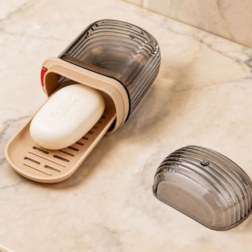 Karebeen Travel Soap Case 2 Pack - Leakproof Coffee Container