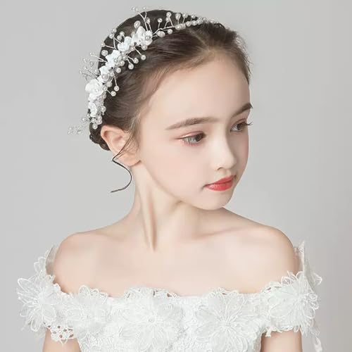 Pearl Flower Wedding Hair Comb White Bridal Side Hair Piece Accessories