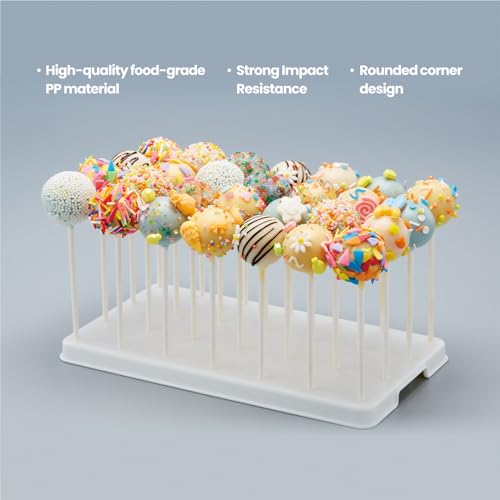 White Cake Pop Stand with 28 Holes & 100 Cake Pop Supplies