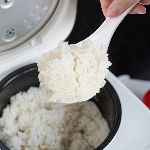 Giantree Non-Stick Plastic Rice Paddle 2-Pack, 7.7 Inch White Rice Spoon