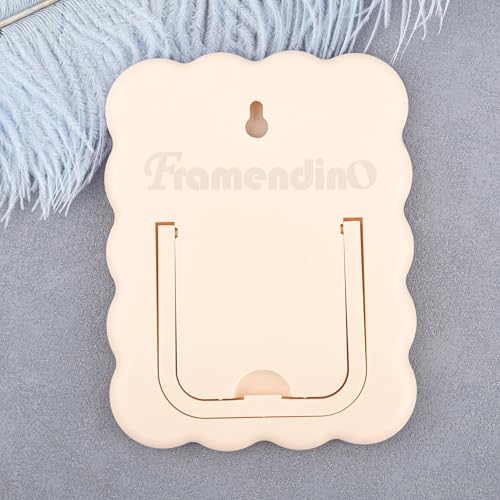 Framendino Pink Wave Desk Mirror Aesthetic Folding Vanity Mirror
