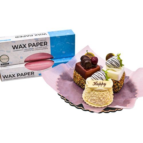 Greaseproof Wax Paper for Food Wrapping - 50 Sheets, Pink Pattern