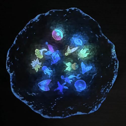 100Pcs Ocean Theme Nail Gems and Charms Glow in the Dark Shells