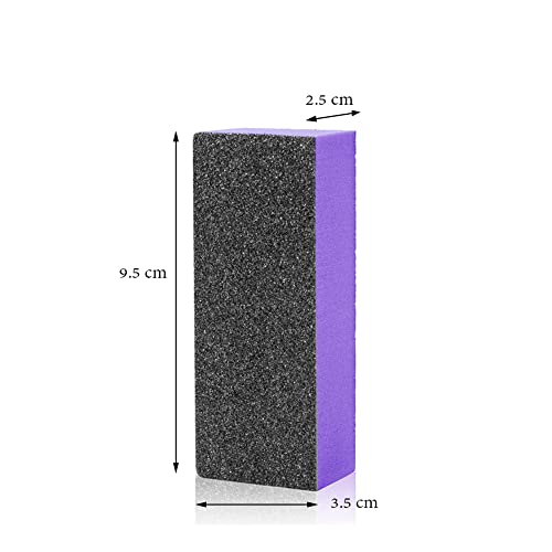 SKYPIA 3-Sided Nail Buffer Blocks - Purple Sanding Polishing Files (2 Pack)