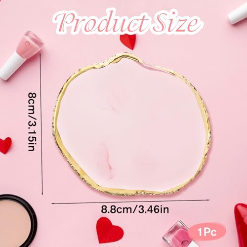 SynHHergyx Resin Nail Art Palette - Pink Gold Edge Mixing Plate