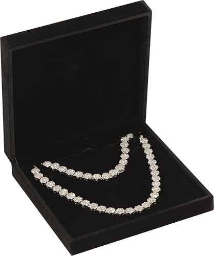 LAODA Black Velvet Necklace Gift Box for Chokers & Pearls