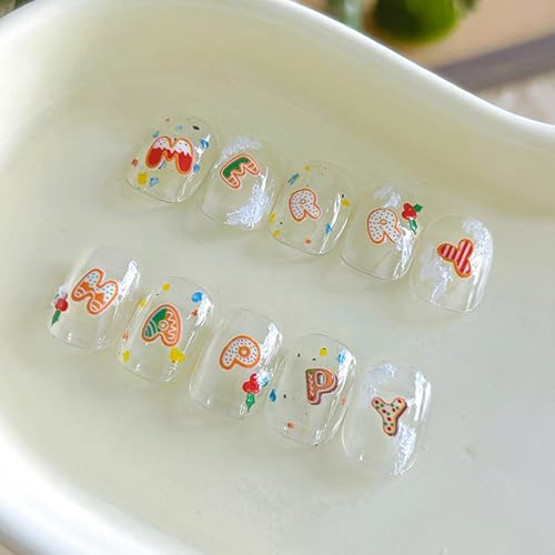 Christmas 5D Embossed Nail Art Stickers English Letter Decals DIY Manicure