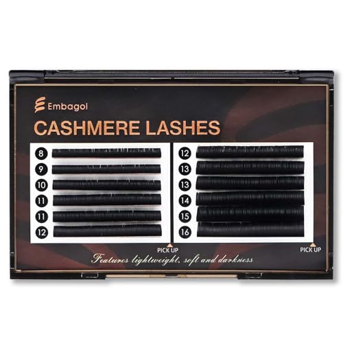 Embagol Volume Lash Extensions Cashmere Matte Black Silk Lashes 0.07 CC