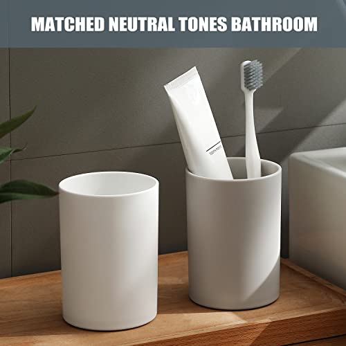 DeTii 10.5oz Bathroom Tumbler Cup - Reusable Unbreakable Toothbrush Holder