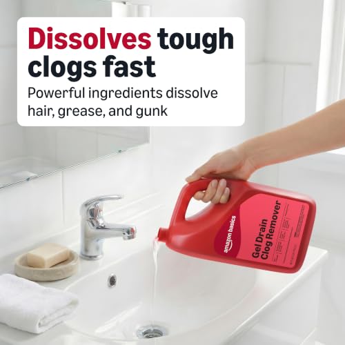 Amazon Basics Max Strength Drain Clog Remover Gel - 80 Fl Oz