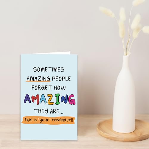 Ziwenhu Funny Reminder Cards for Teachers, Nurses & Friends