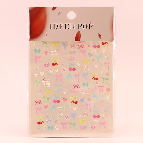 5D Embossed Bowknot Nail Stickers Art Decals for DIY Manicure