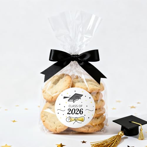 Gold Graduation Stickers 2026 - 120PCS Self-Adhesive Cap Labels