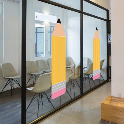 Whaline Extra Large Pencil Window Clings - Back to School Decor