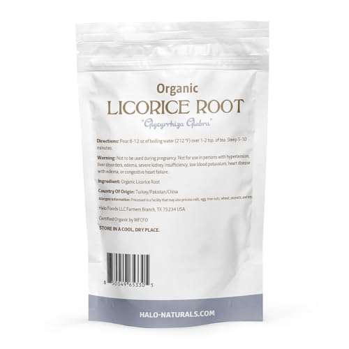 Organic Licorice Root Cut & Sifted - 4 Ounces, USDA Certified
