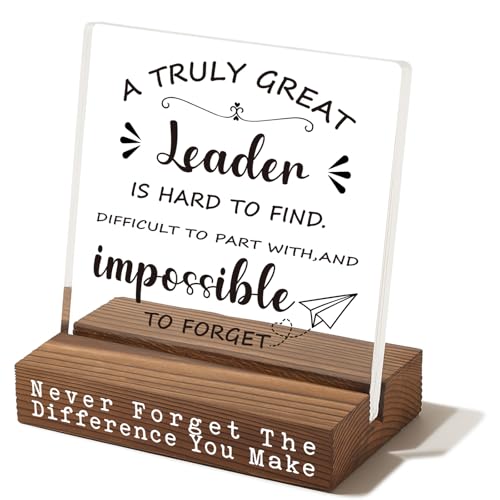 Leader Appreciation Desk Sign - Inspirational Gift for Boss