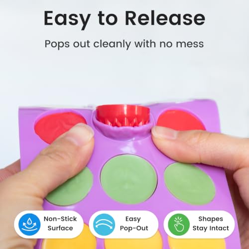Silicone Flower Chocolate Candy Molds 6-Pack for Baking and Crafting