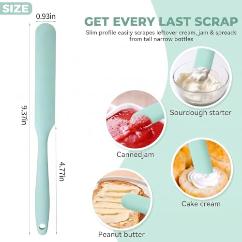 5-Piece Silicone Jar Spatula Set - Heat Resistant & Flexible Kitchen Scrapers