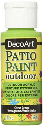 DecoArt Citrus Green Patio Paint 2-Ounce - Weather-Resistant Acrylic