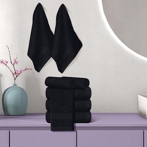 BOUTIQUO Ultra Soft 12-Pack Cotton Washcloths - 12x12 Inches