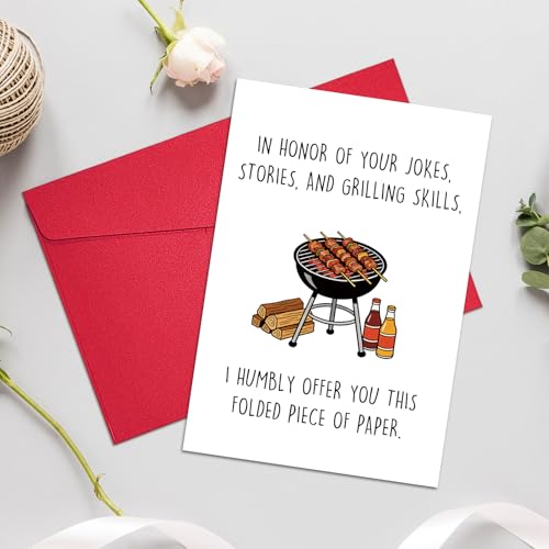 Funny Birthday Card for Men - Grilling Jokes & Humor
