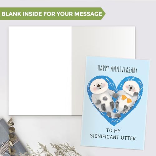 Cute Otter Anniversary Card for Husband Wife - Significant Otter Pun