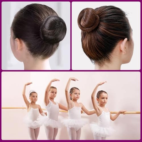 SIKCOSKI 130-Piece Brown Hair Net and U-Shaped Bun Pin Set for Dance