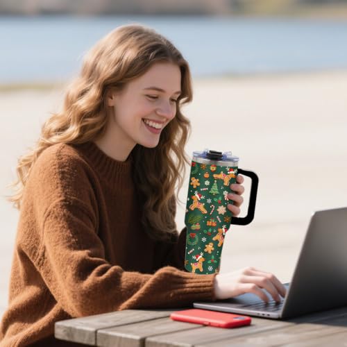 Christmas 40oz Tumbler with Handle Straw - Holiday Gift for Women Men - Variation of THIS listing