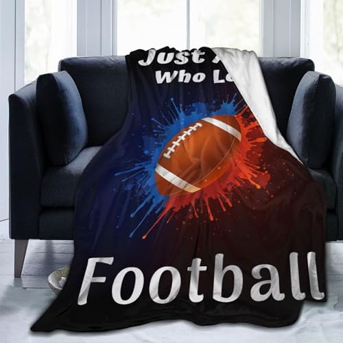 Football Throw Blanket - Soft Flannel Fleece Sports Bedding (50"x40")