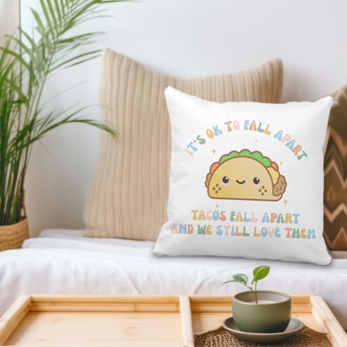 Mental Health Pillow Covers 18x18 - Flannel Funny Decor (Mentel Health8)